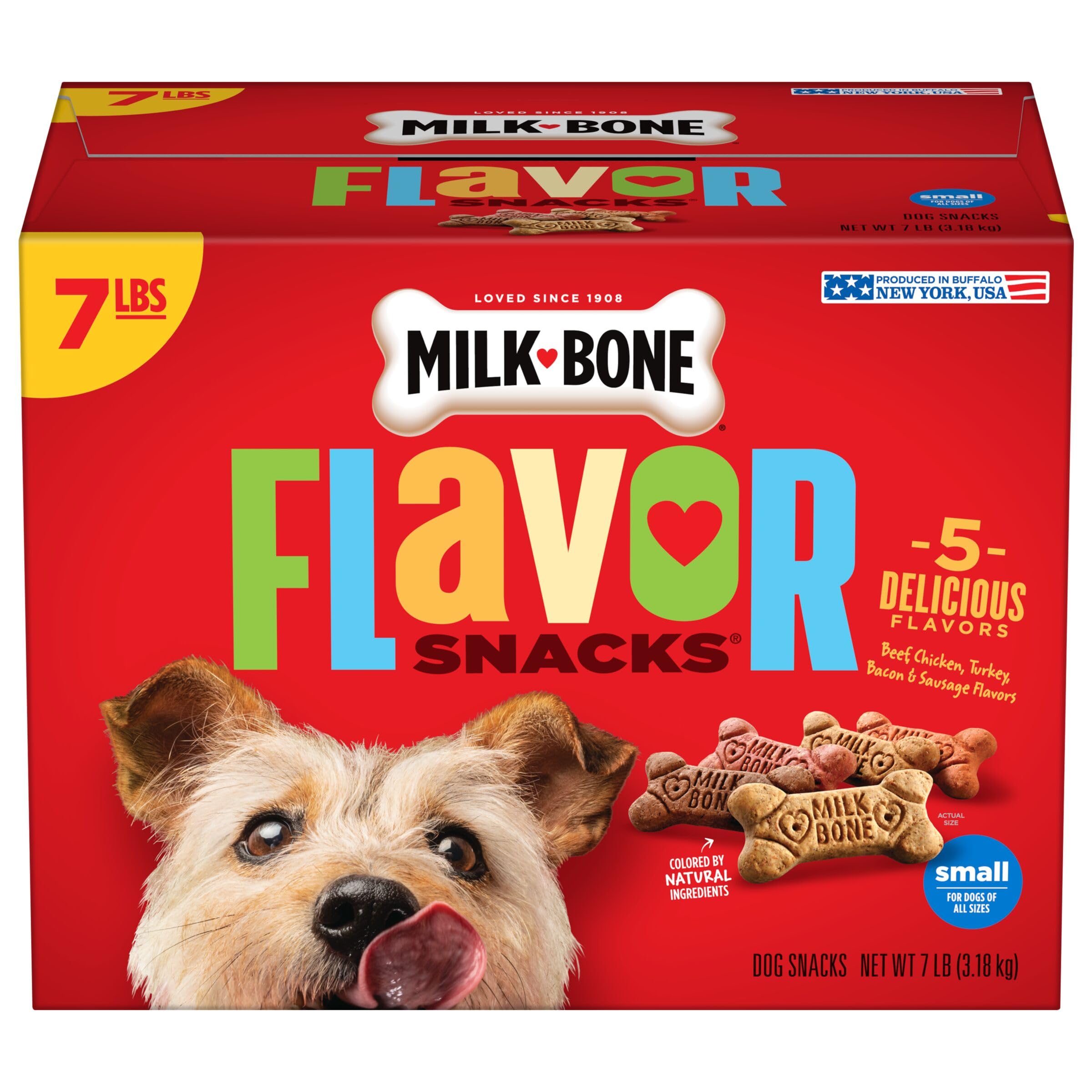 Crunchy Flavored Dog Biscuit Treats for Small Dogs – 7lb
