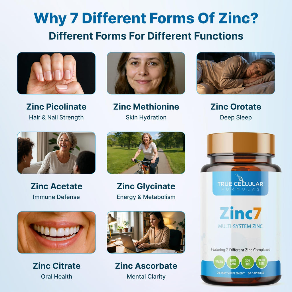 Zinc Complex 50mg Capsules for Immune, Sleep & Metabolism Support 60 Ct