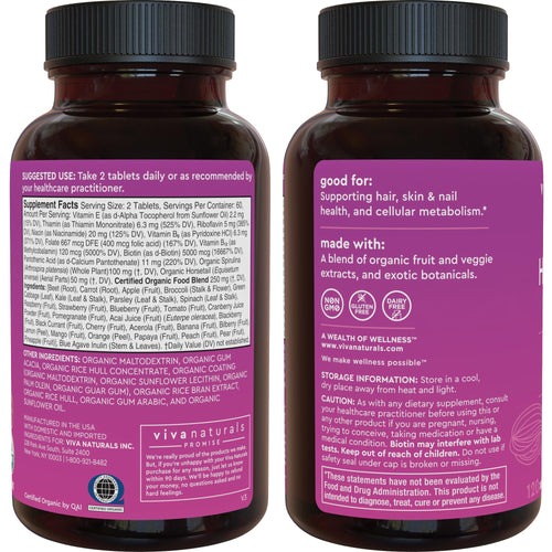 Biotin 5000mcg Hair Skin Nails Vitamins 120 Count