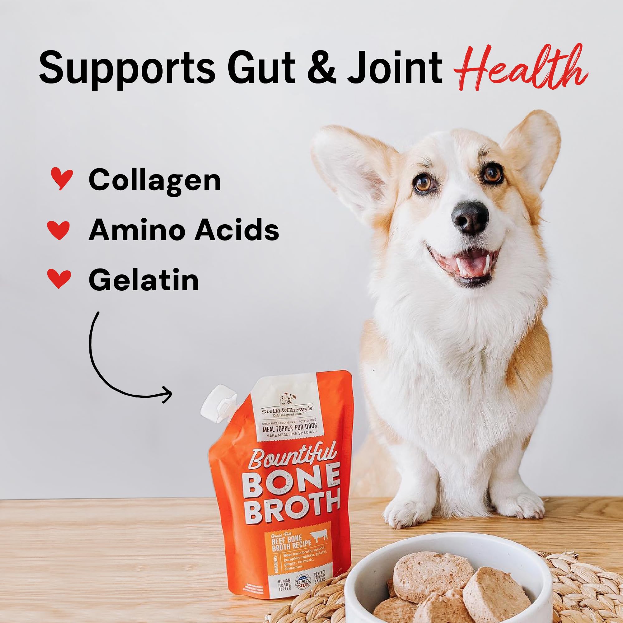 Grass-Fed Beef Bone Broth for Dogs – Collagen & Turmeric 16oz