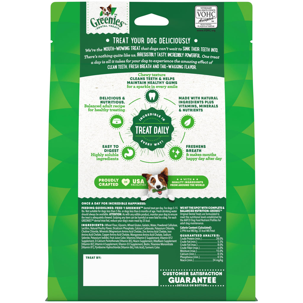 Natural Dental Chews for Small Dogs – Teenie Size 43ct 12oz