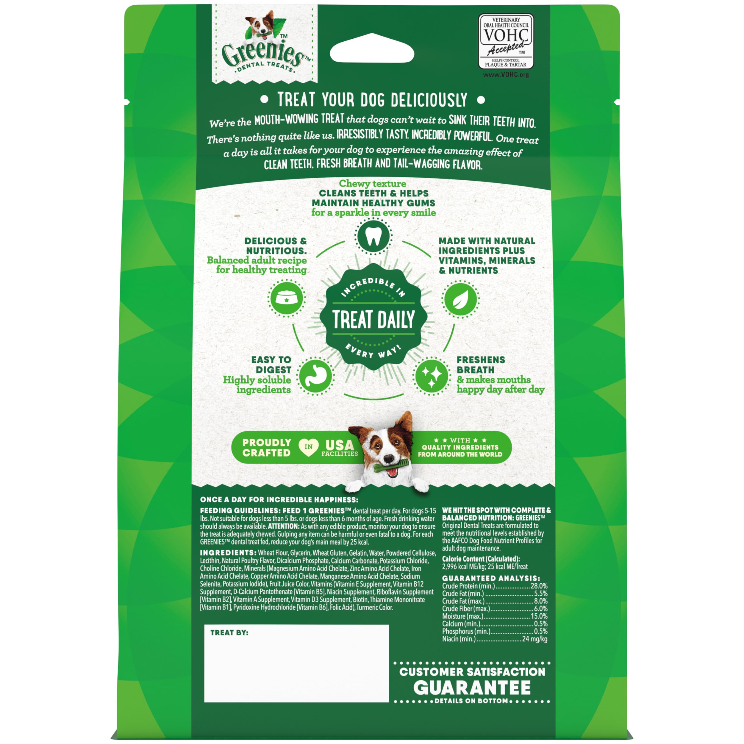 Natural Dental Chews for Small Dogs – Teenie Size 43ct 12oz