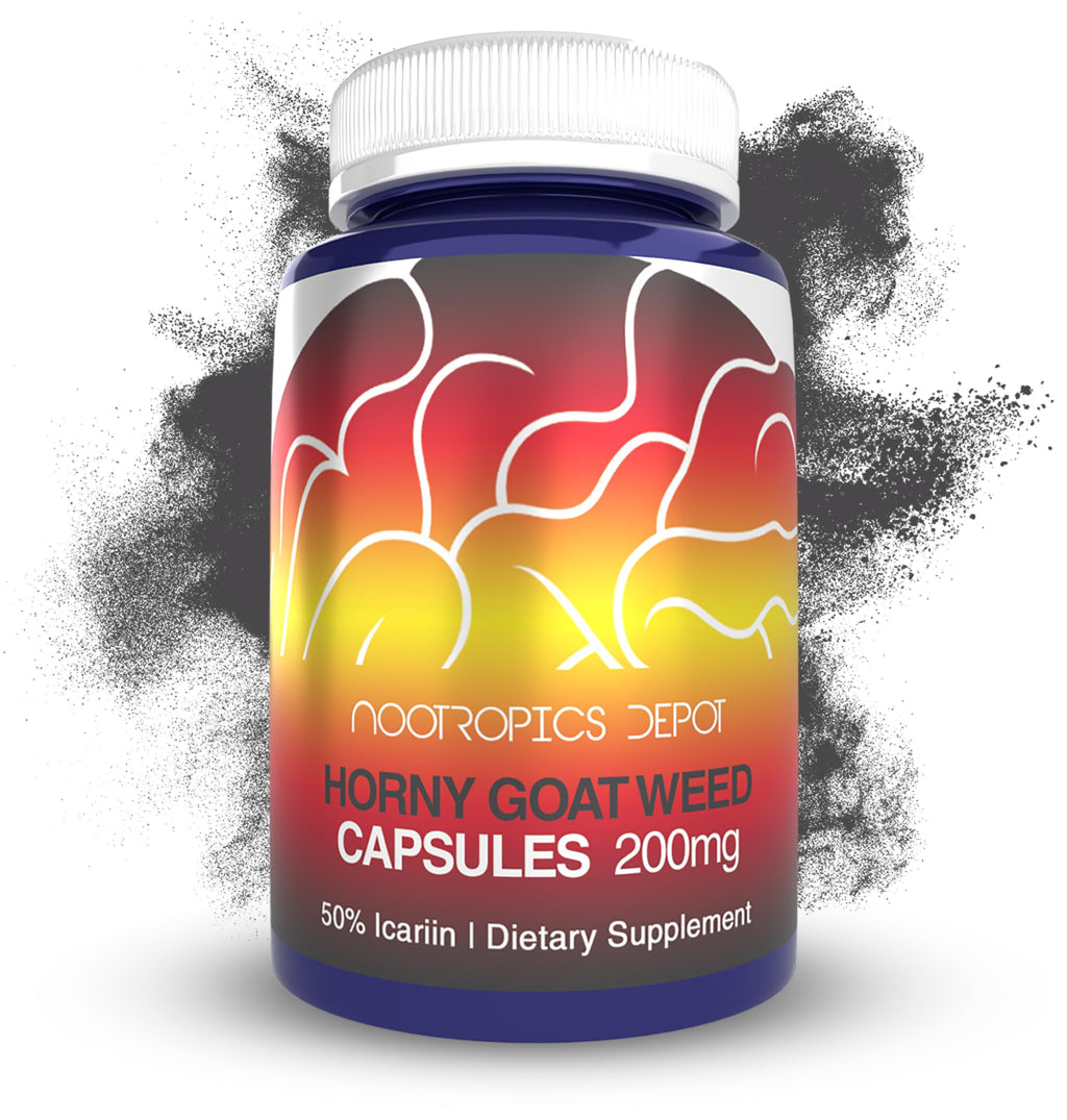 Horny Goat Weed 200mg Capsules for Libido, Energy & Performance Support 30 Ct
