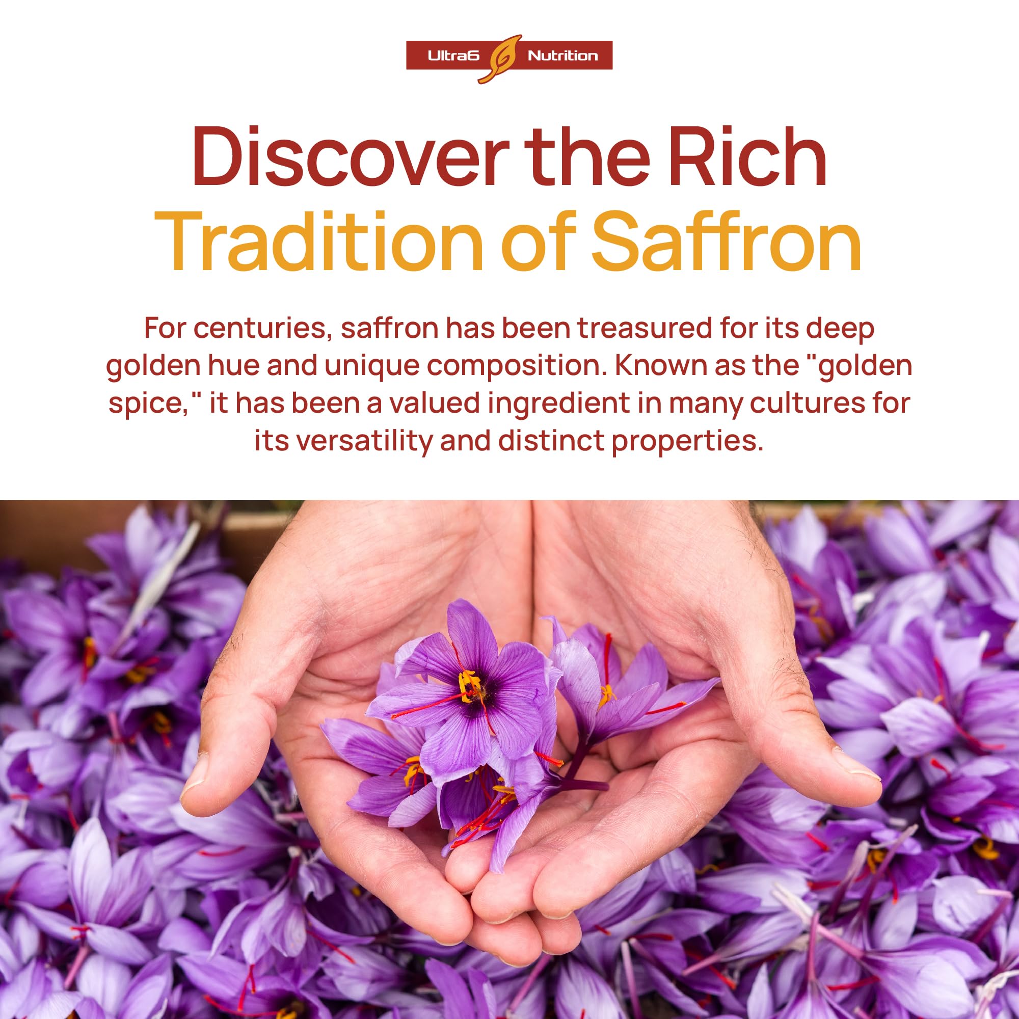 Saffron Extract Supplement – Mood & Eye Support, 90 Servings