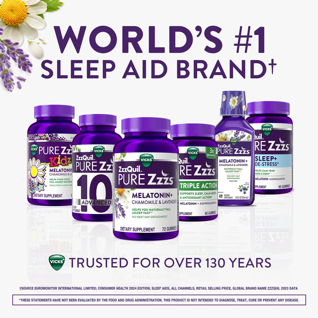 Melatonin Sleep Gummies 2mg with Chamomile & Lavender – 72 Count