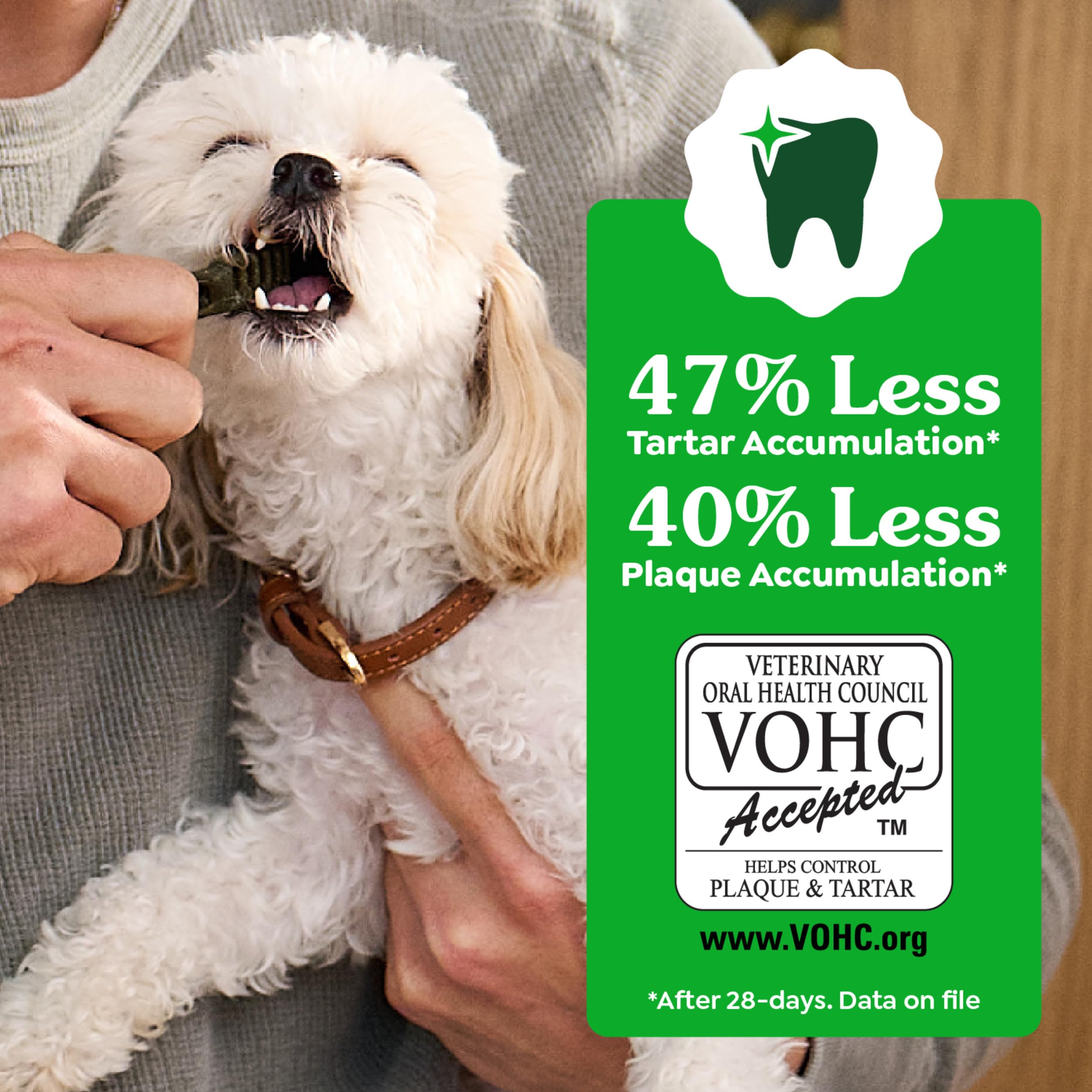 Natural Dental Chews for Small Dogs – Teenie Size 43ct 12oz
