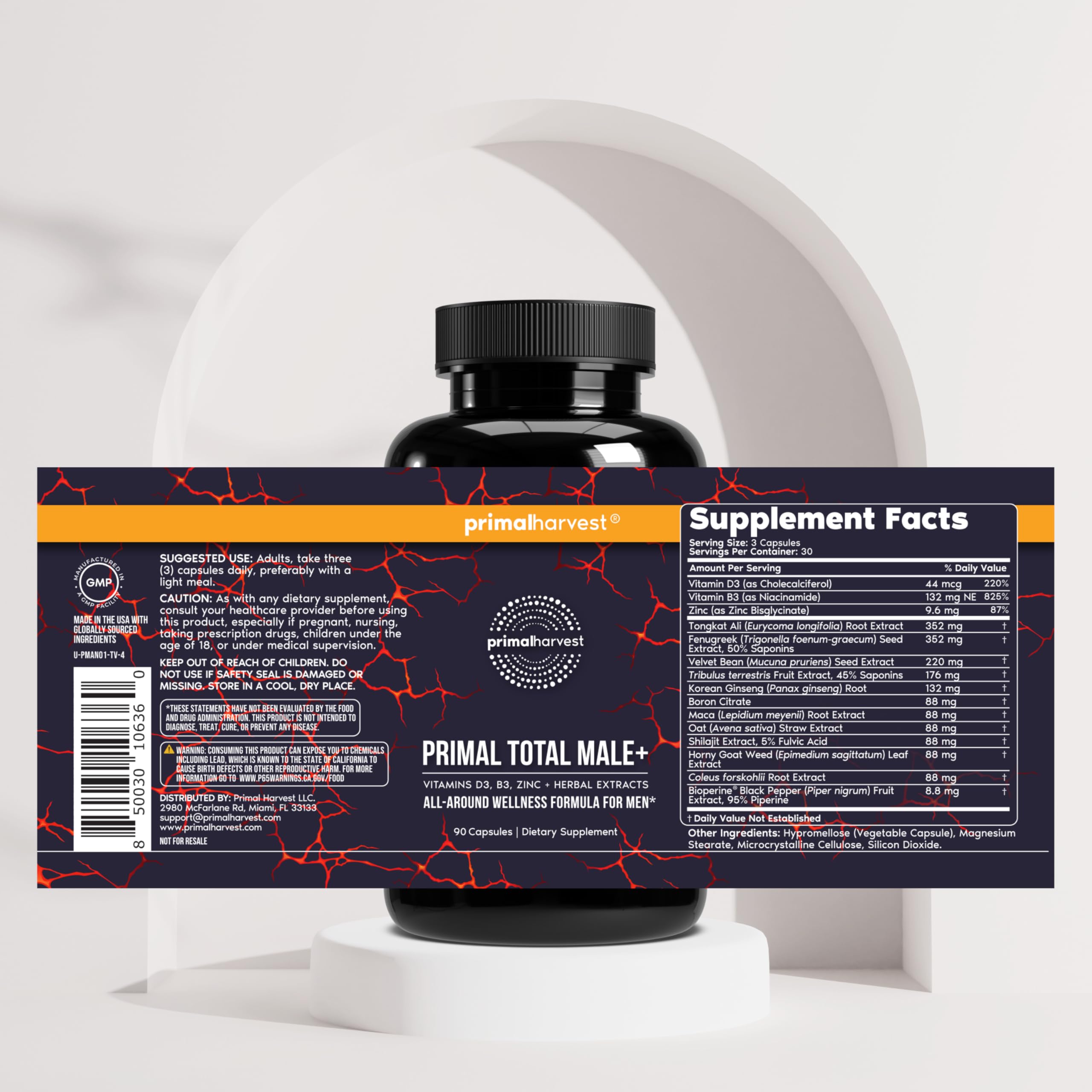 Men’s Multivitamin Energy Vitality Immune Support 90 Capsules