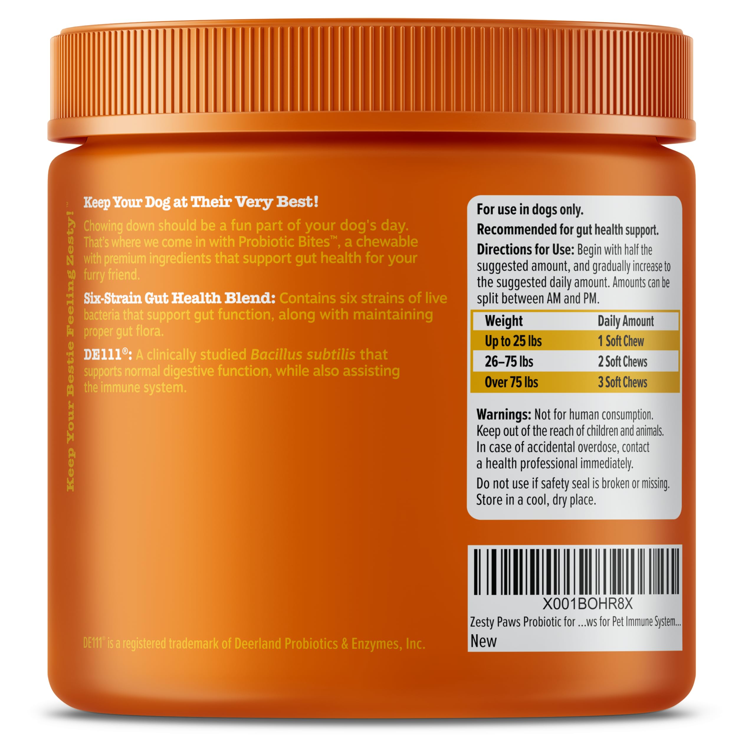 Probiotic Soft Chews for Dogs – Gut & Digestive Health Support 90ct