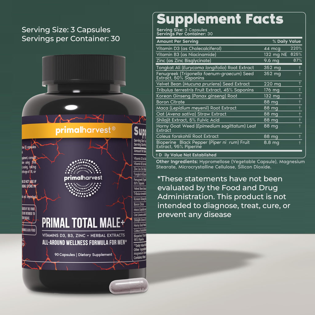 Men’s Multivitamin Energy Vitality Immune Support 90 Capsules