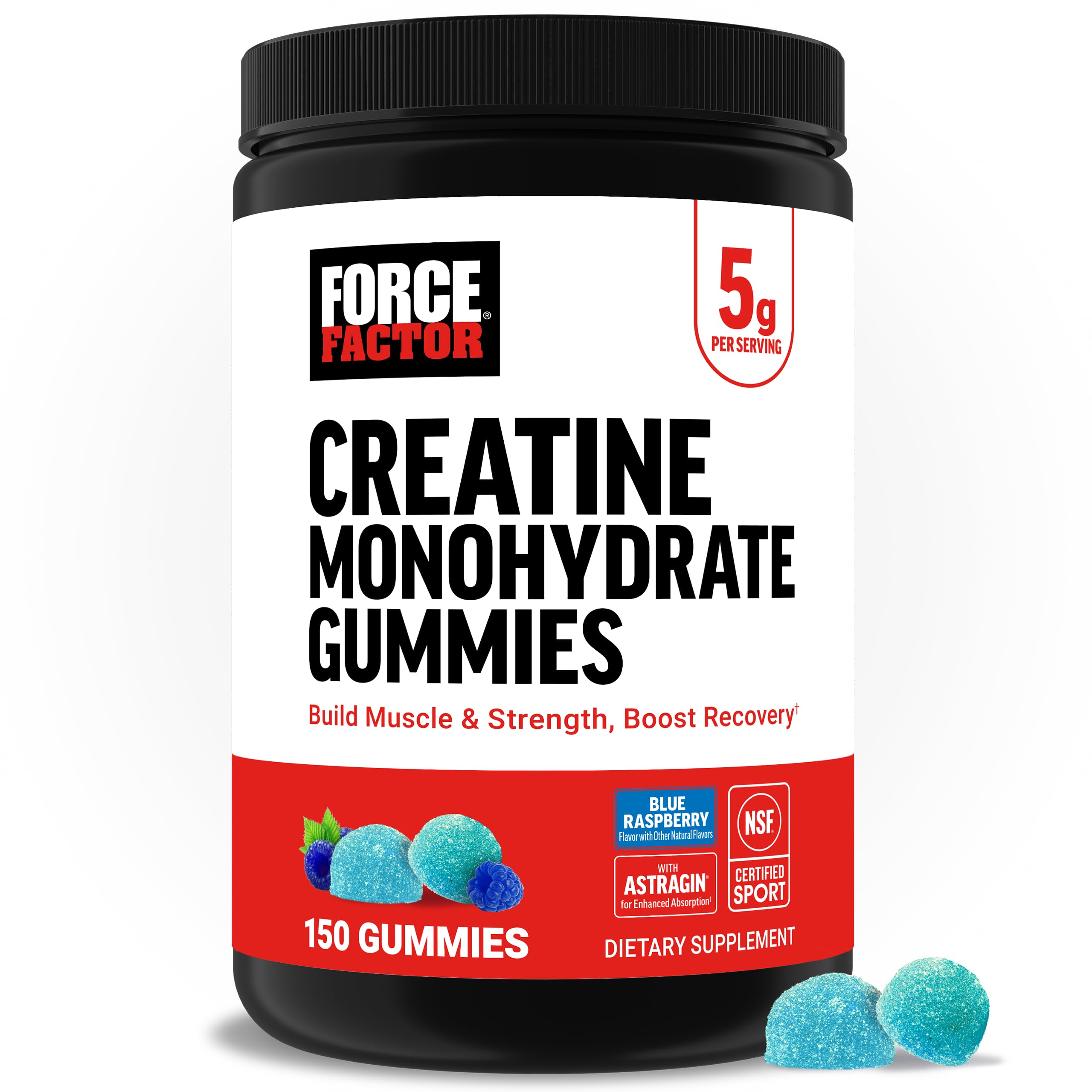 Blue Raspberry Creatine Monohydrate Gummies 5g Dose