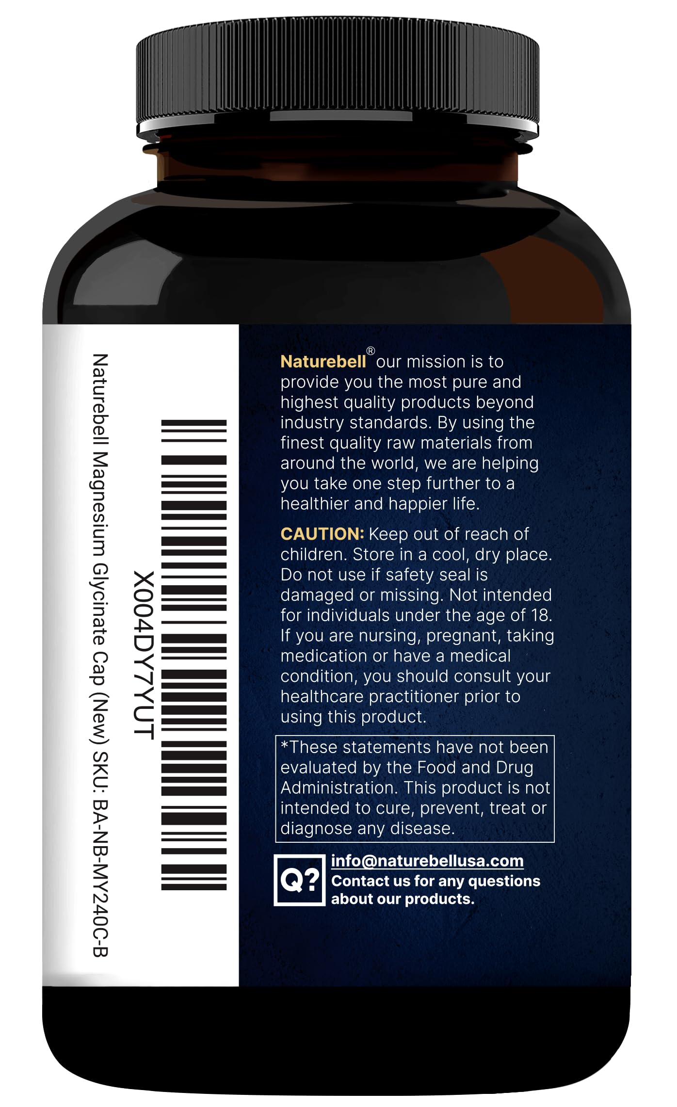 Magnesium Glycinate 500mg – High Absorption, 240 Capsules