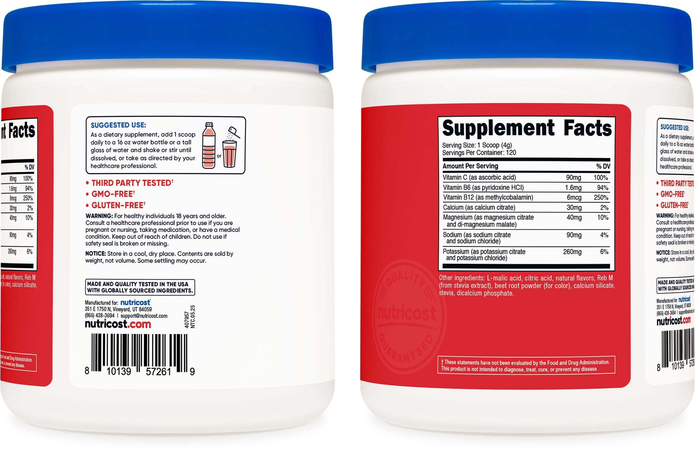 Electrolyte Powder Drink Mix – Hydration Support, 120 Servings