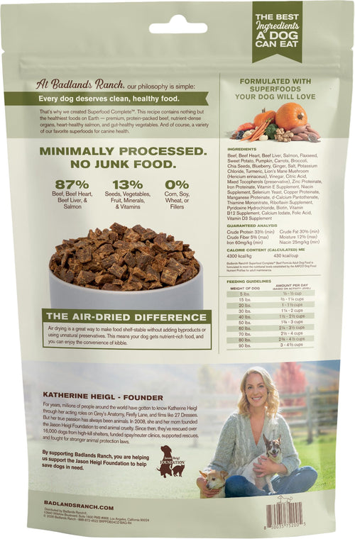 Air-Dried Beef Superfood Complete Dog Food – High Protein 24oz