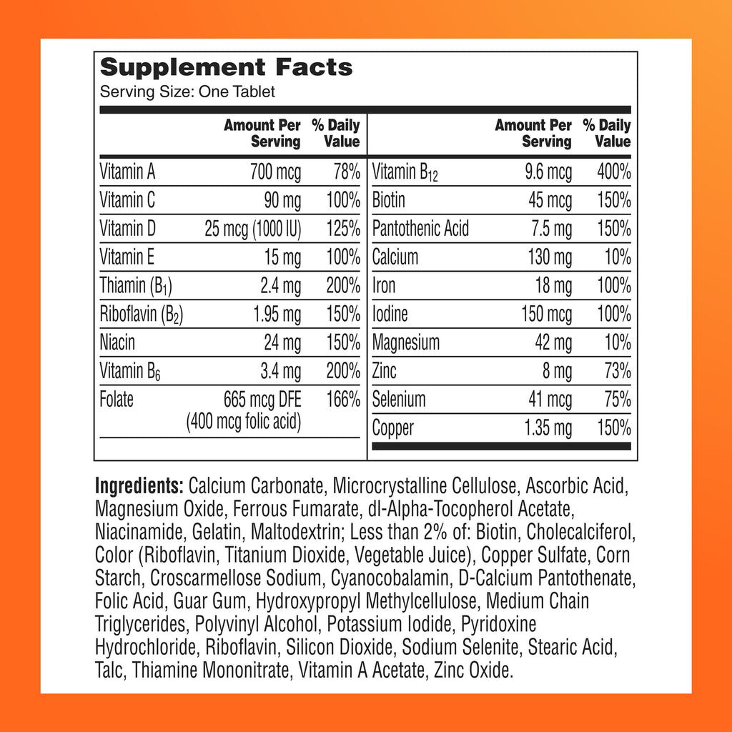 Women’s Multivitamin with Biotin Iron Zinc 200 Count