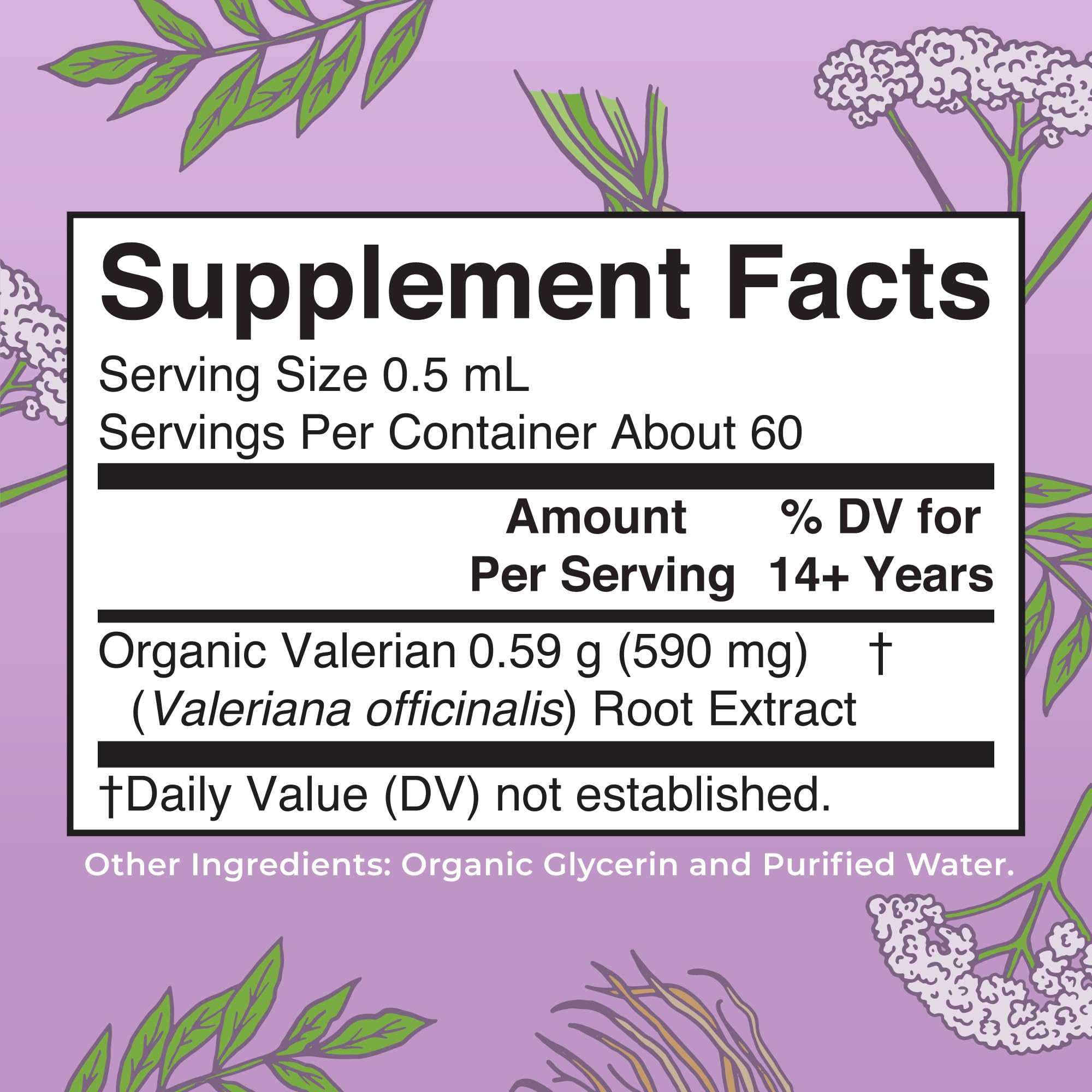 Valerian Root Liquid Drops for Sleep, Calm & Stress Support Organic