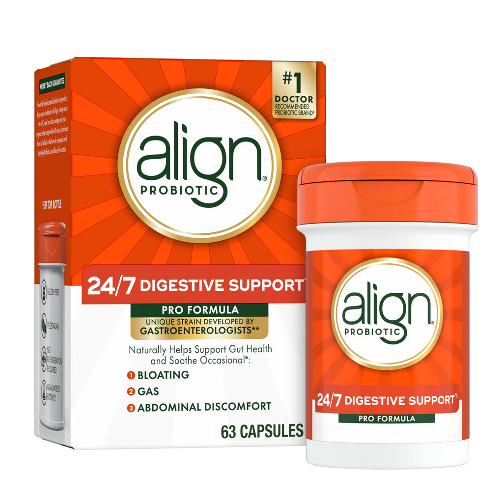 Probiotic Capsules for Digestive Health – Bloating Relief, 63 Count