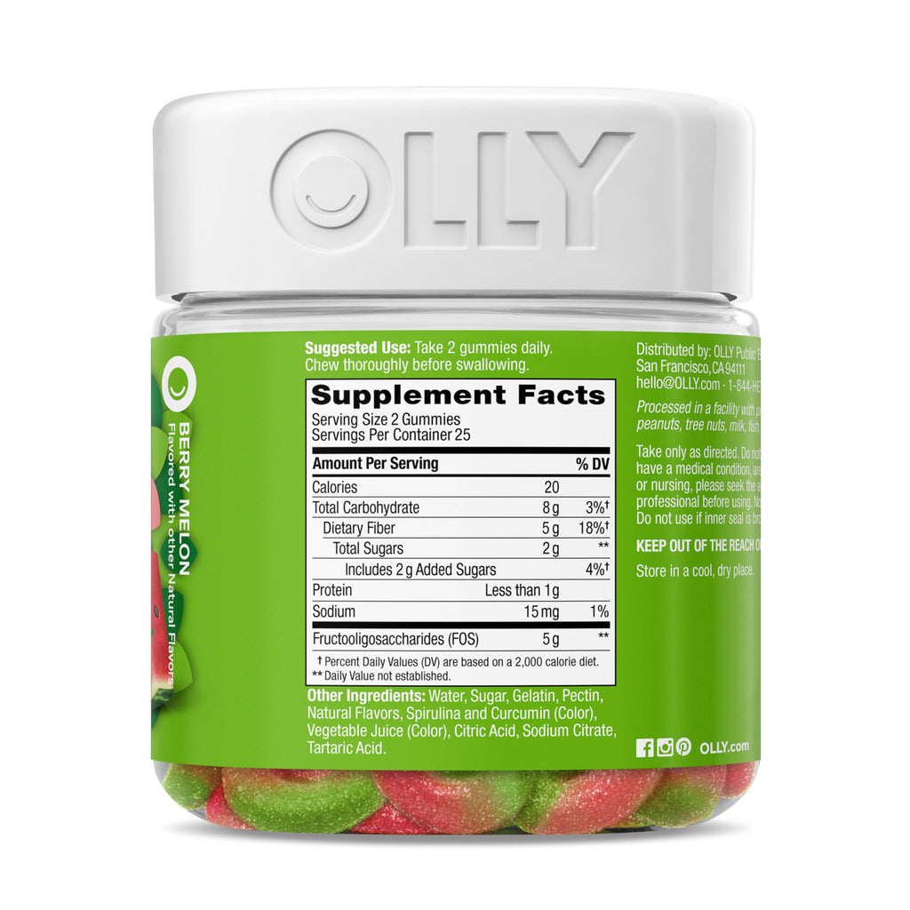 Prebiotic Fiber Gummies 5g FOS – Digestive Support, 50 Count
