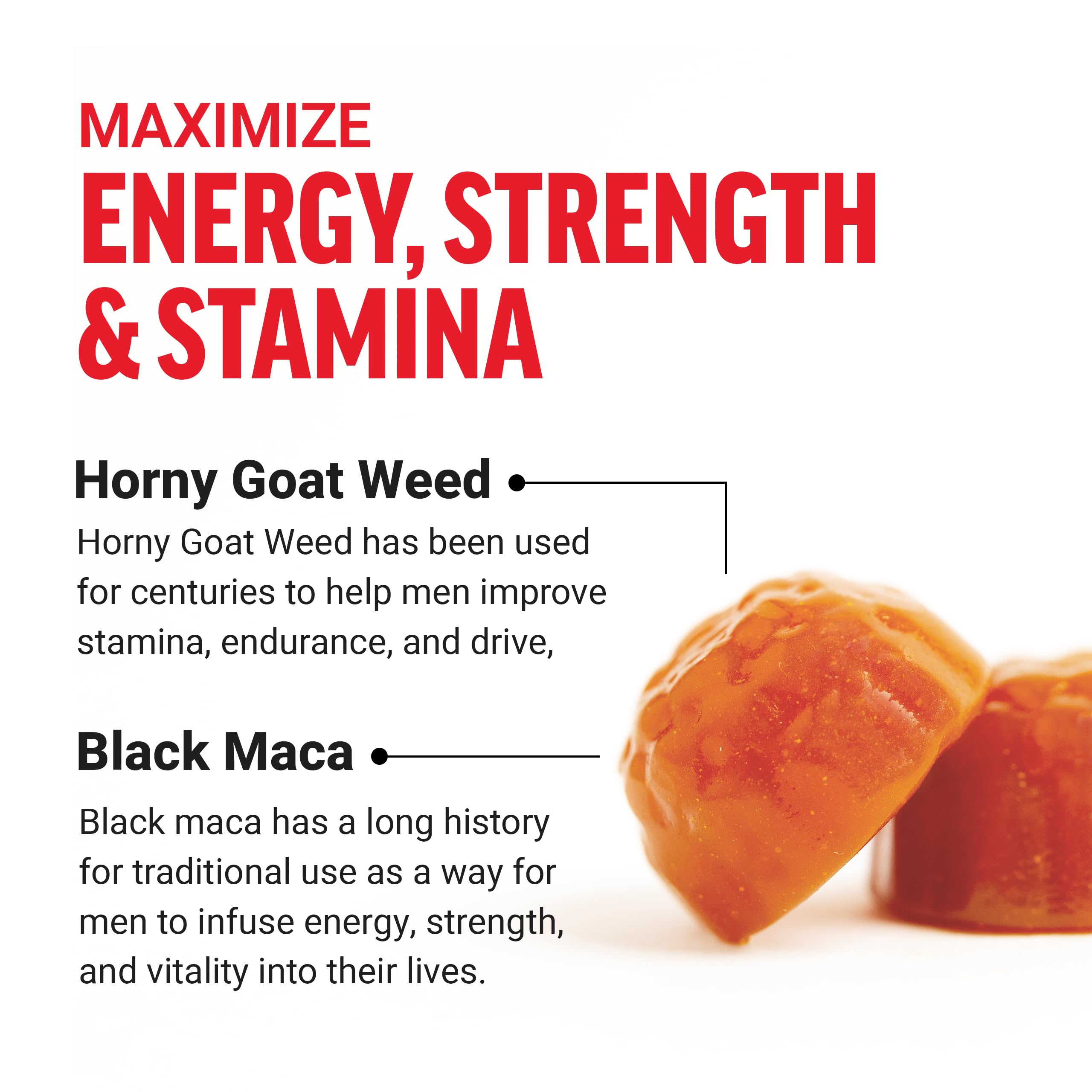 Testosterone Booster Gummies for Men – Energy & Performance, 60 Ct
