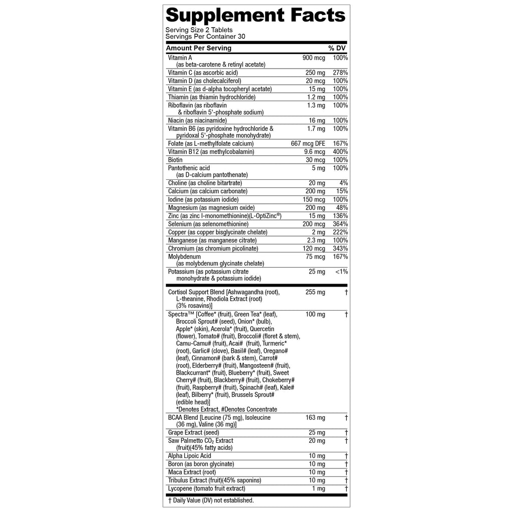Men’s Multivitamin with Testosterone Support 60 Tablets