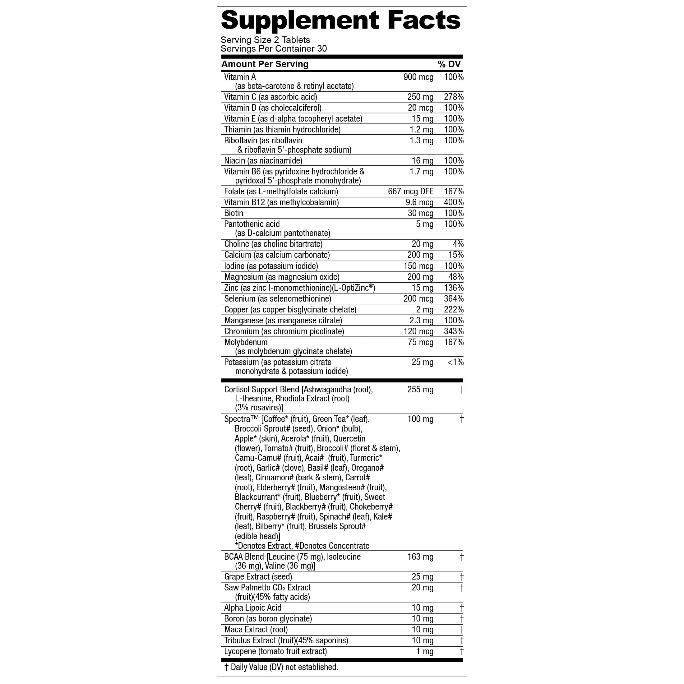 Men’s Multivitamin with Testosterone Support 60 Tablets