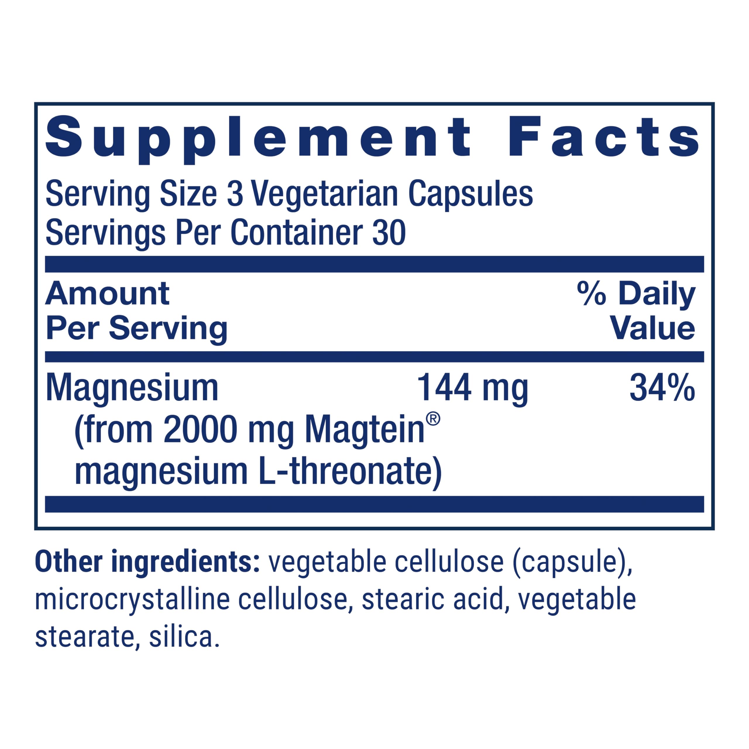 Magnesium L-Threonate Neuro-Mag – Memory & Brain Support, 90 Caps