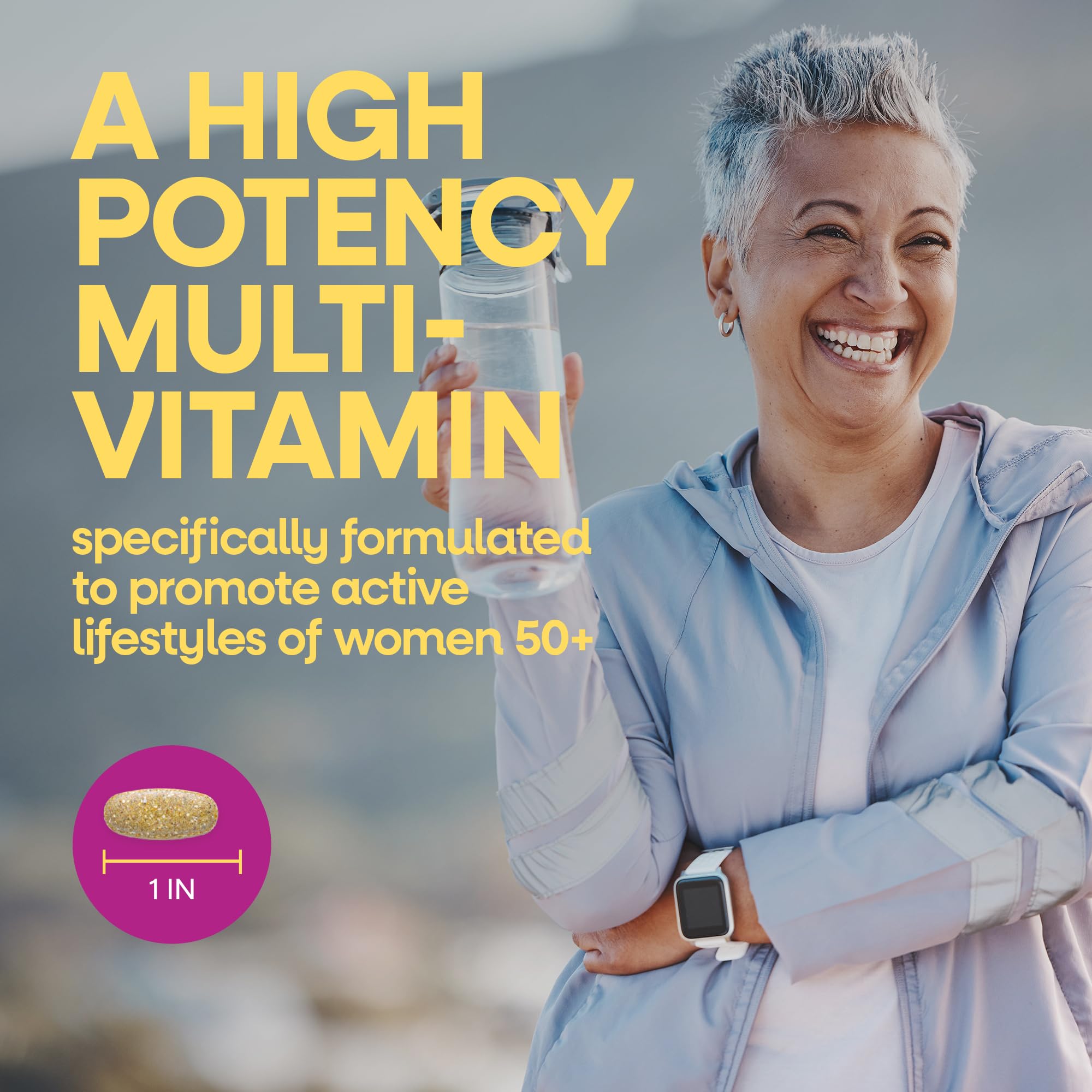 Women’s 50+ Multivitamin Ultra Potency D3 B12 60 Tablets