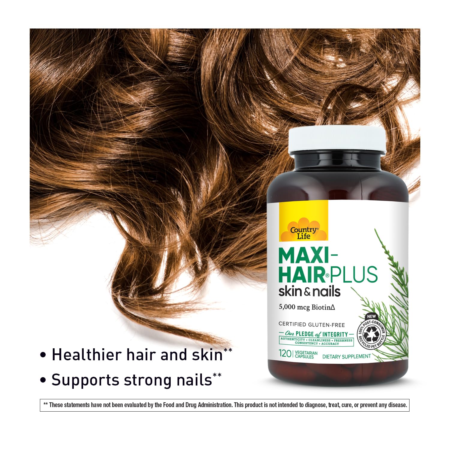 Hair Skin Nails Vitamins Biotin 120 Count