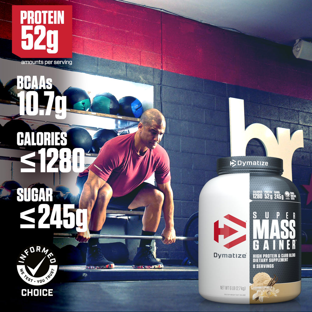 Mass Gainer Protein Powder 52g Protein 1280 Calories Vanilla