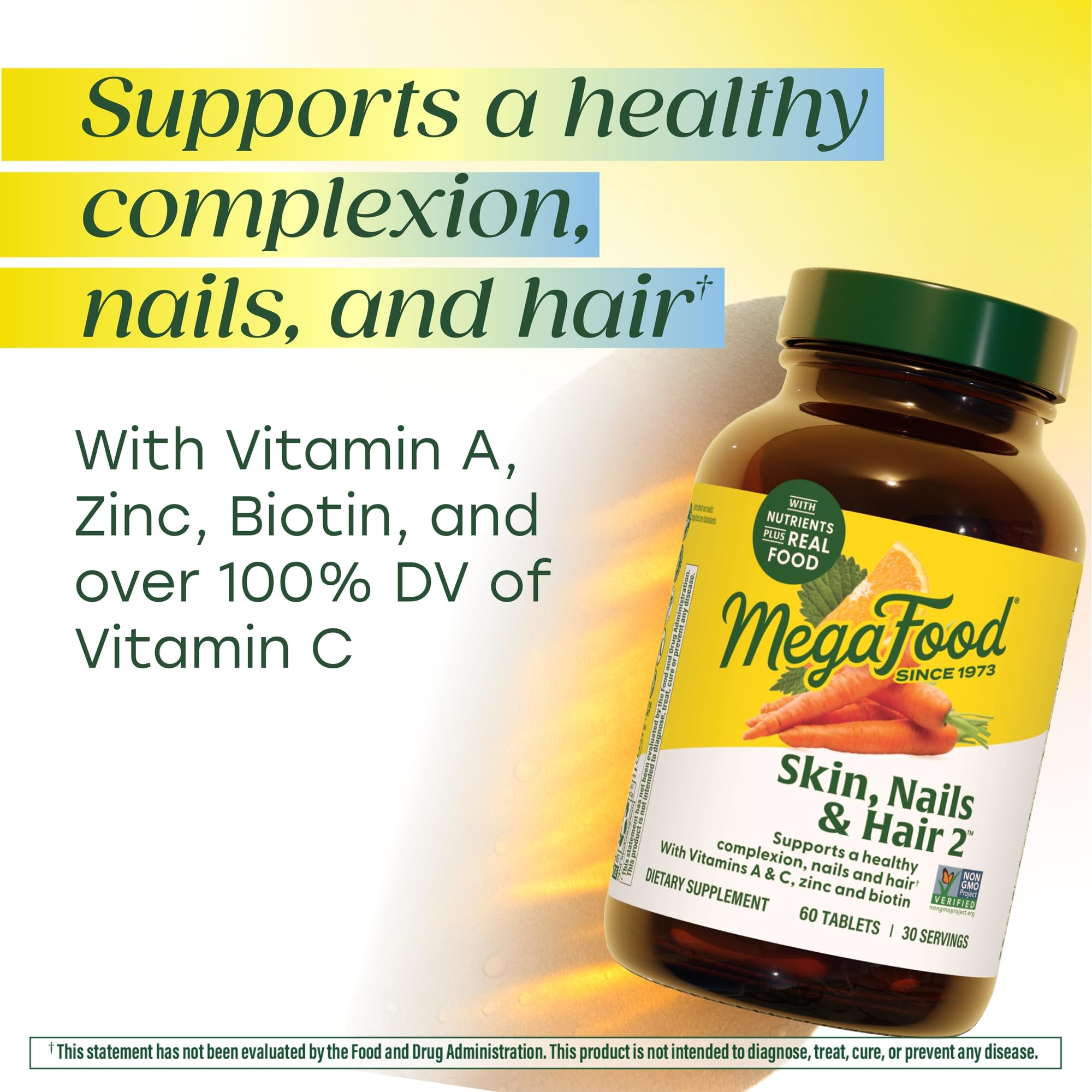 Hair Skin Nails Vitamins Biotin Zinc Vitamin C 90 Tablets