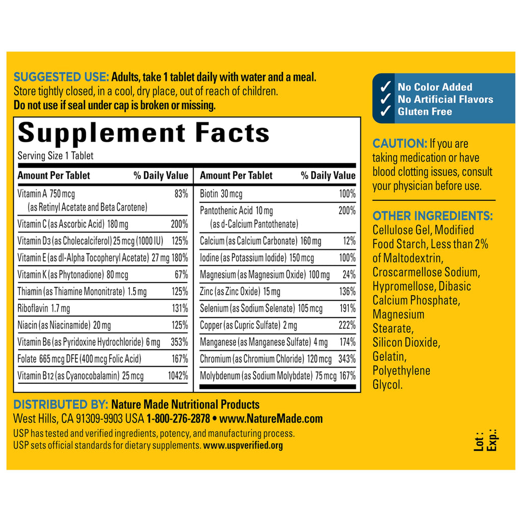 Men’s 50+ Multivitamin Daily Support 90 Tablets