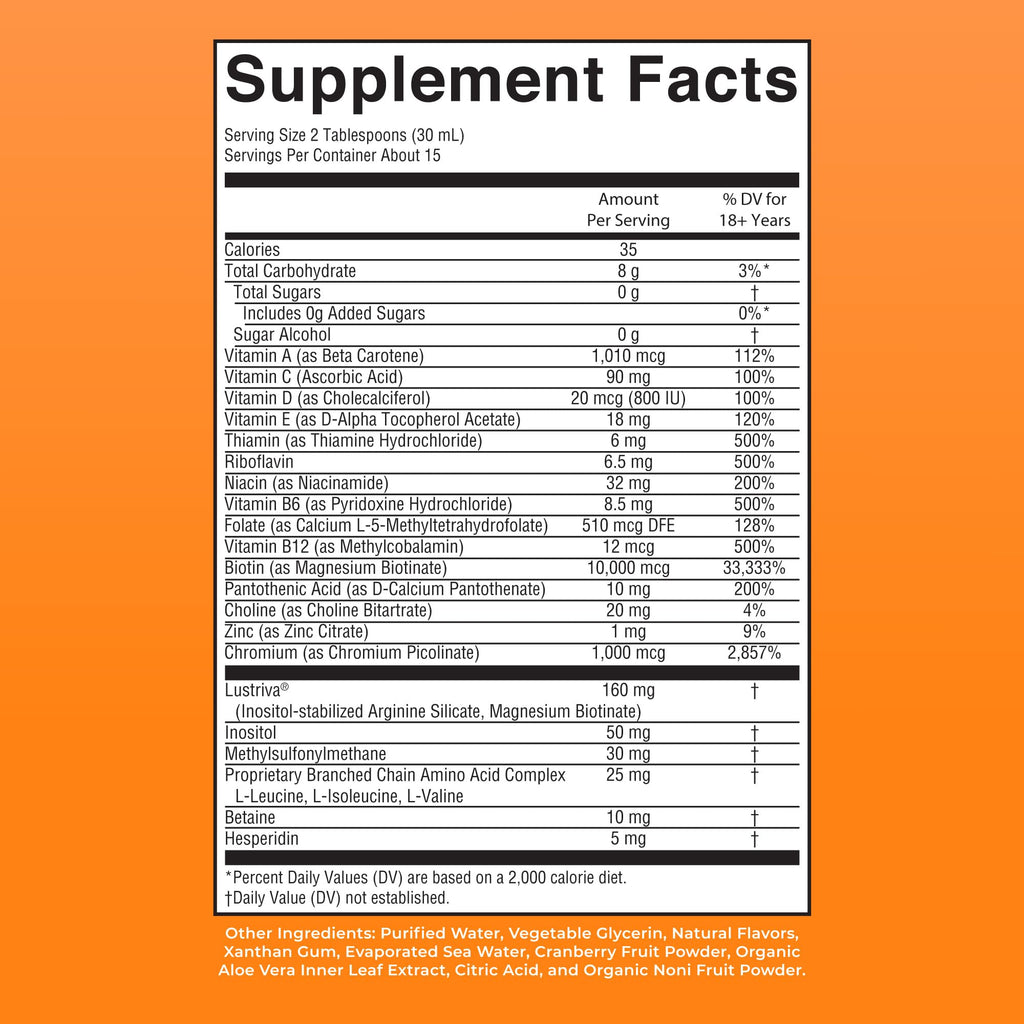 Liquid Multivitamin Hair Growth Biotin 10000mcg 15.22 oz