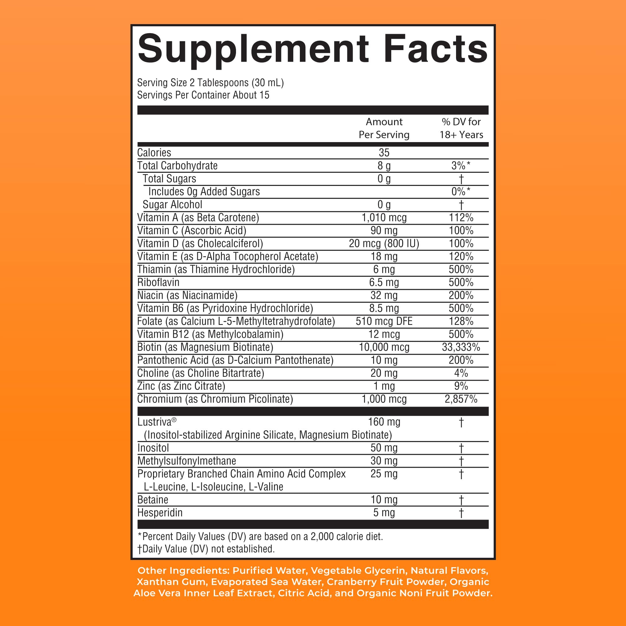 Liquid Multivitamin Hair Growth Biotin 10000mcg 15.22 oz