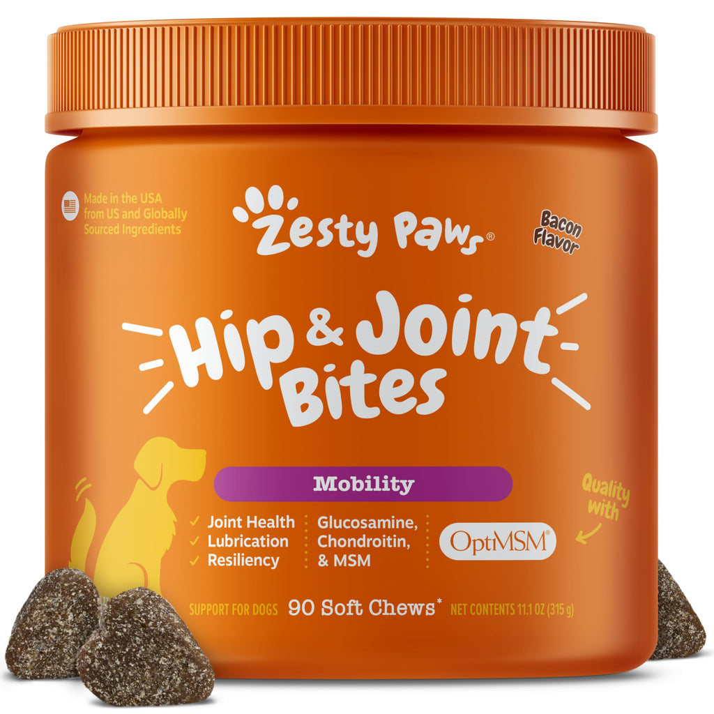 Hip & Joint Chews for Dogs – Glucosamine, Chondroitin & MSM 90ct