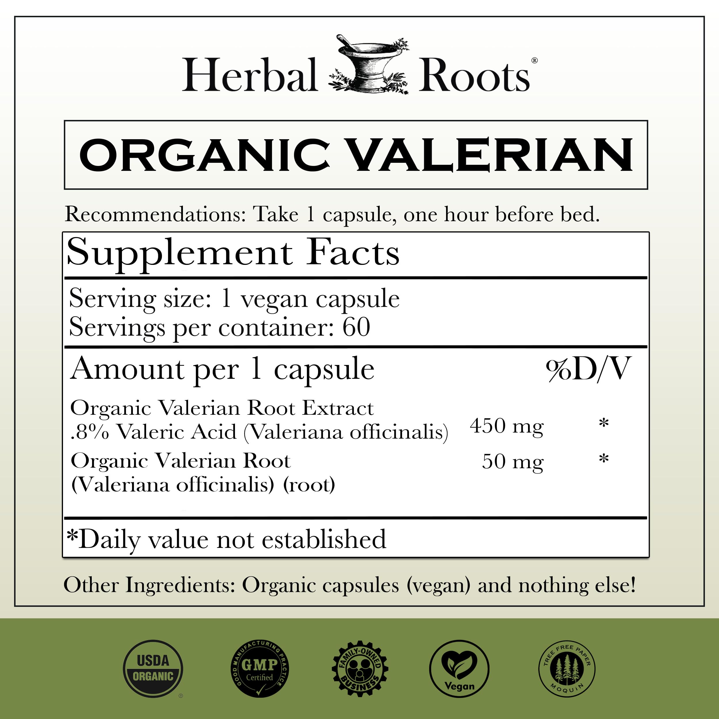 Valerian Root 900mg Capsules for Sleep Support & Stress Relief Vegan