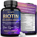Biotin 10000mcg Hair Skin Nails Collagen 60 Capsules