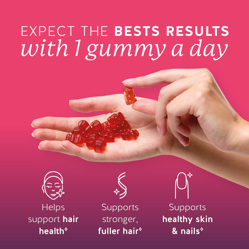 Biotin Gummies 5000mcg Hair Skin Nails Vitamin C E 90 Count
