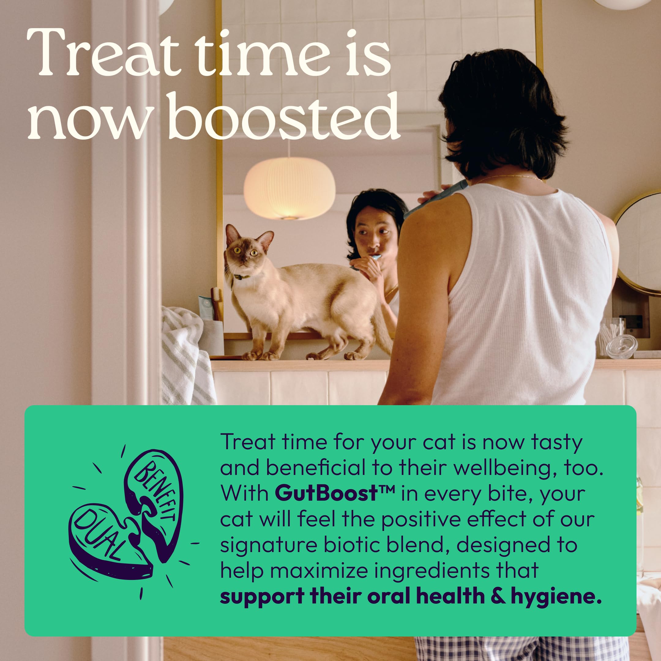 Dental & Gut Support Soft Chews for Cats – Tartar & Breath 120ct
