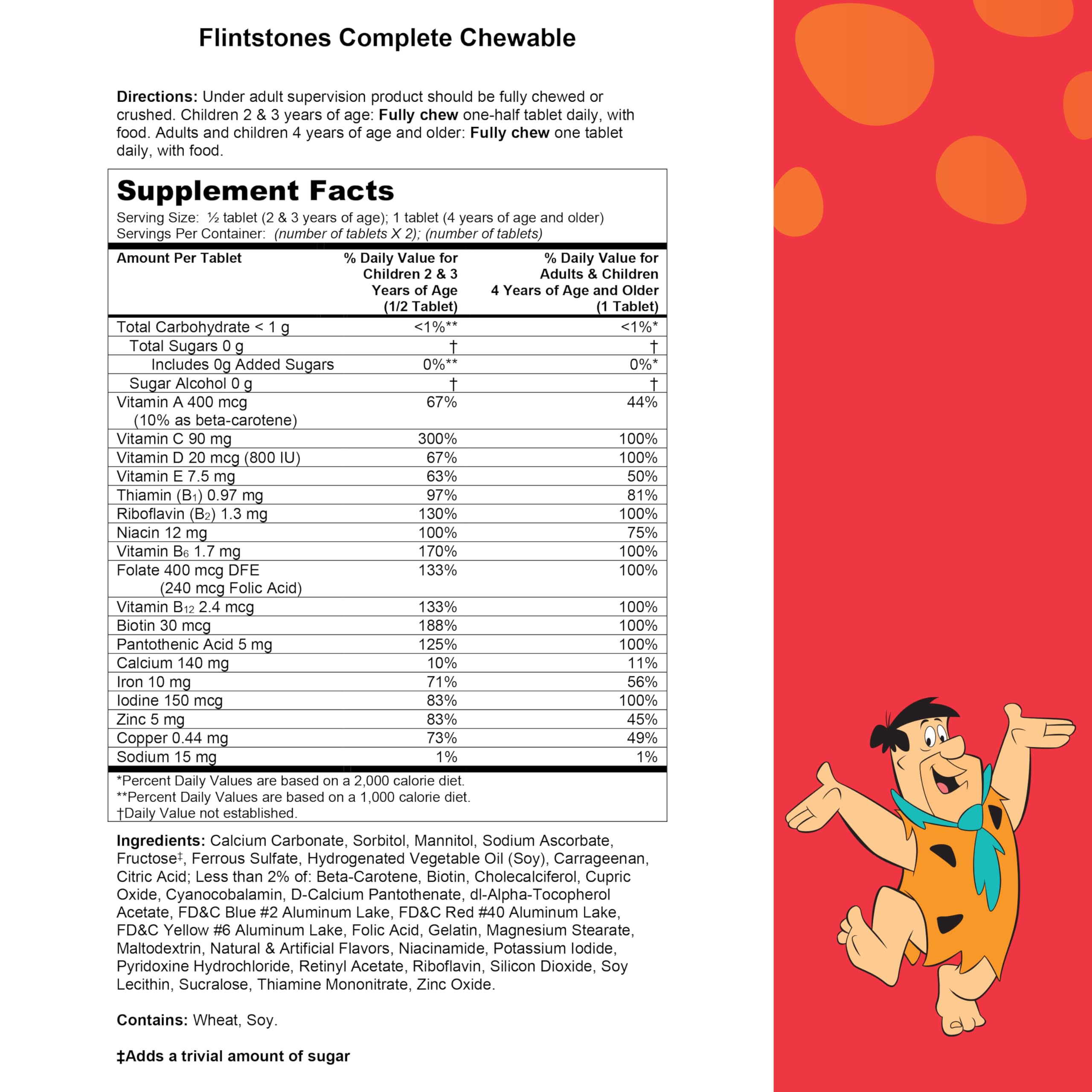 Kids Chewable Multivitamin with Iron Calcium Vitamin D 180 Count