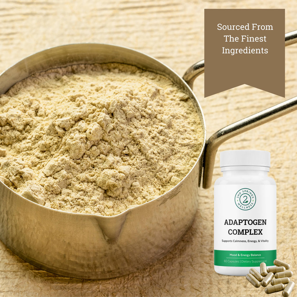Adaptogen Complex Supplement for Energy, Calm & Adrenal Support – 60 Ct