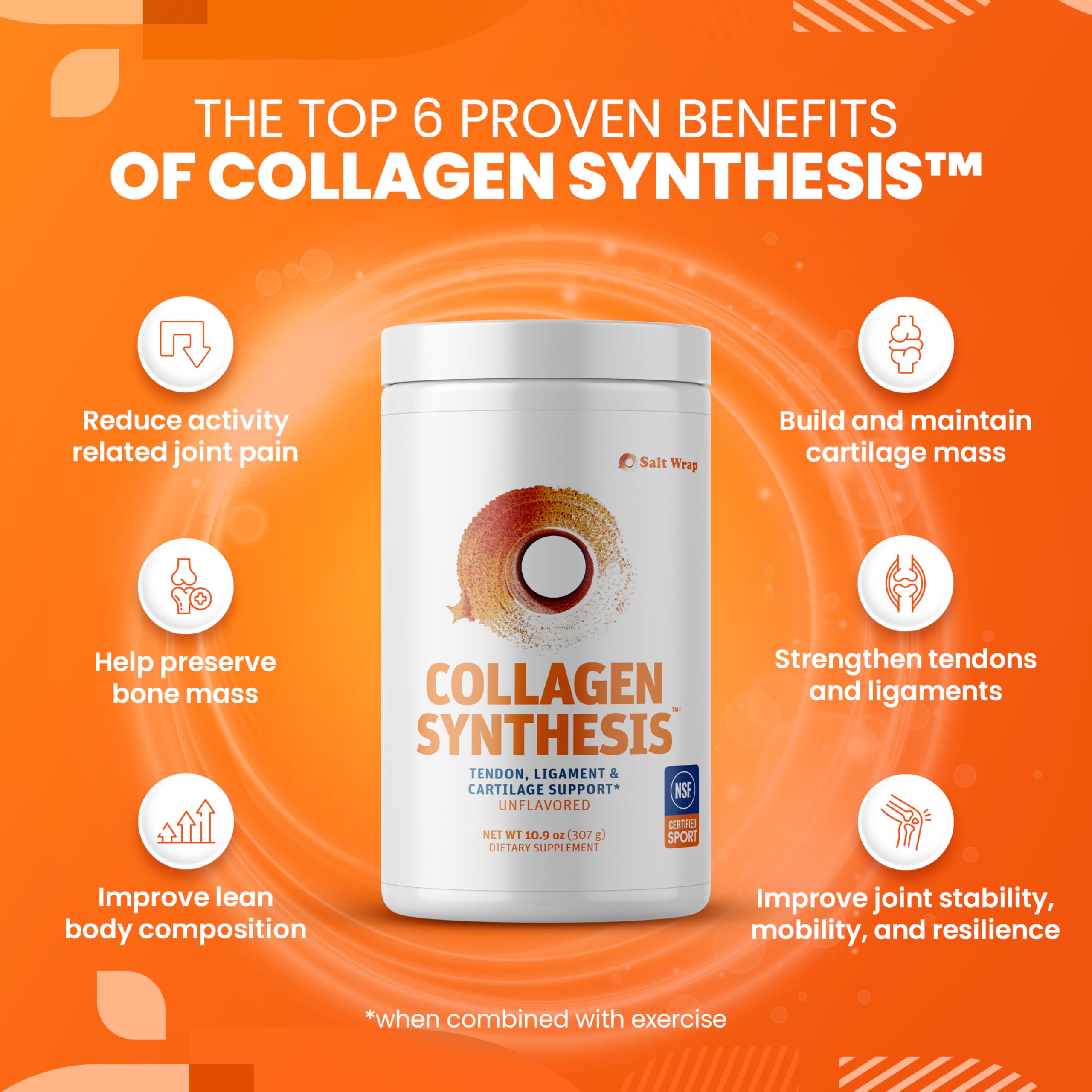 Collagen Peptides Powder for Joint, Tendon & Cartilage Support