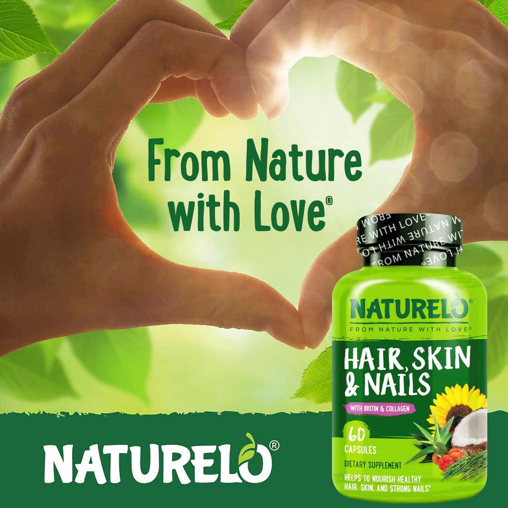 Hair Skin Nails Vitamins Biotin 5000mcg Collagen 60 Capsules