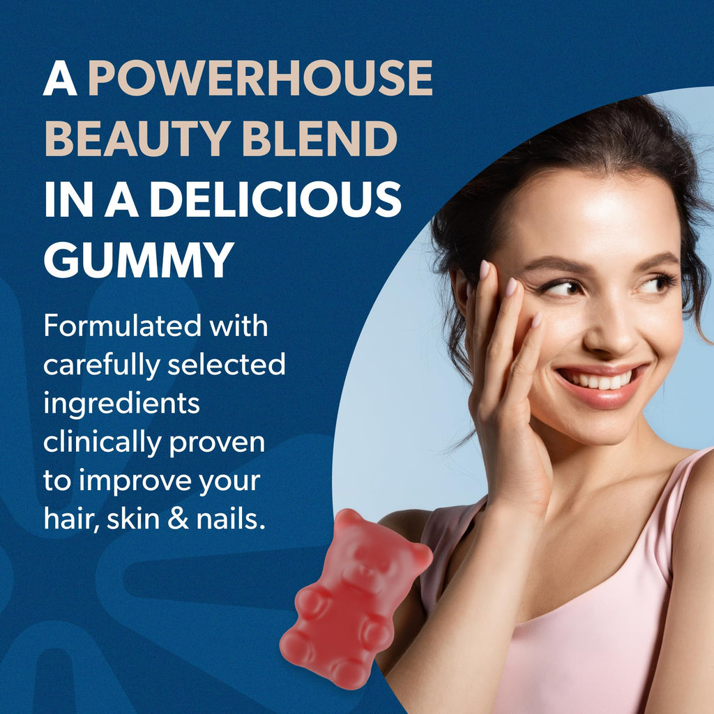 Hair Skin Nails Gummies Biotin Collagen Zinc 60 Count