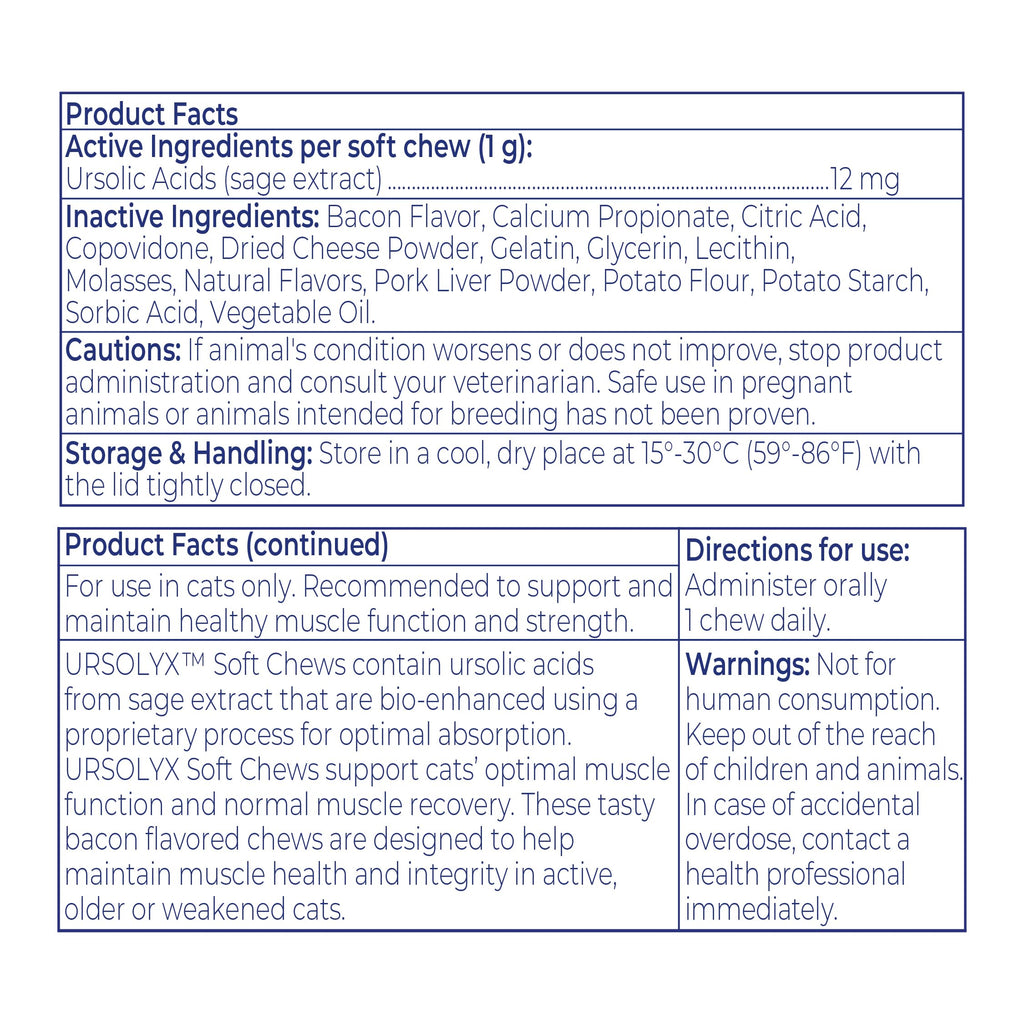 Muscle Health Support Soft Chews for Senior Cats – 60ct 2-Month
