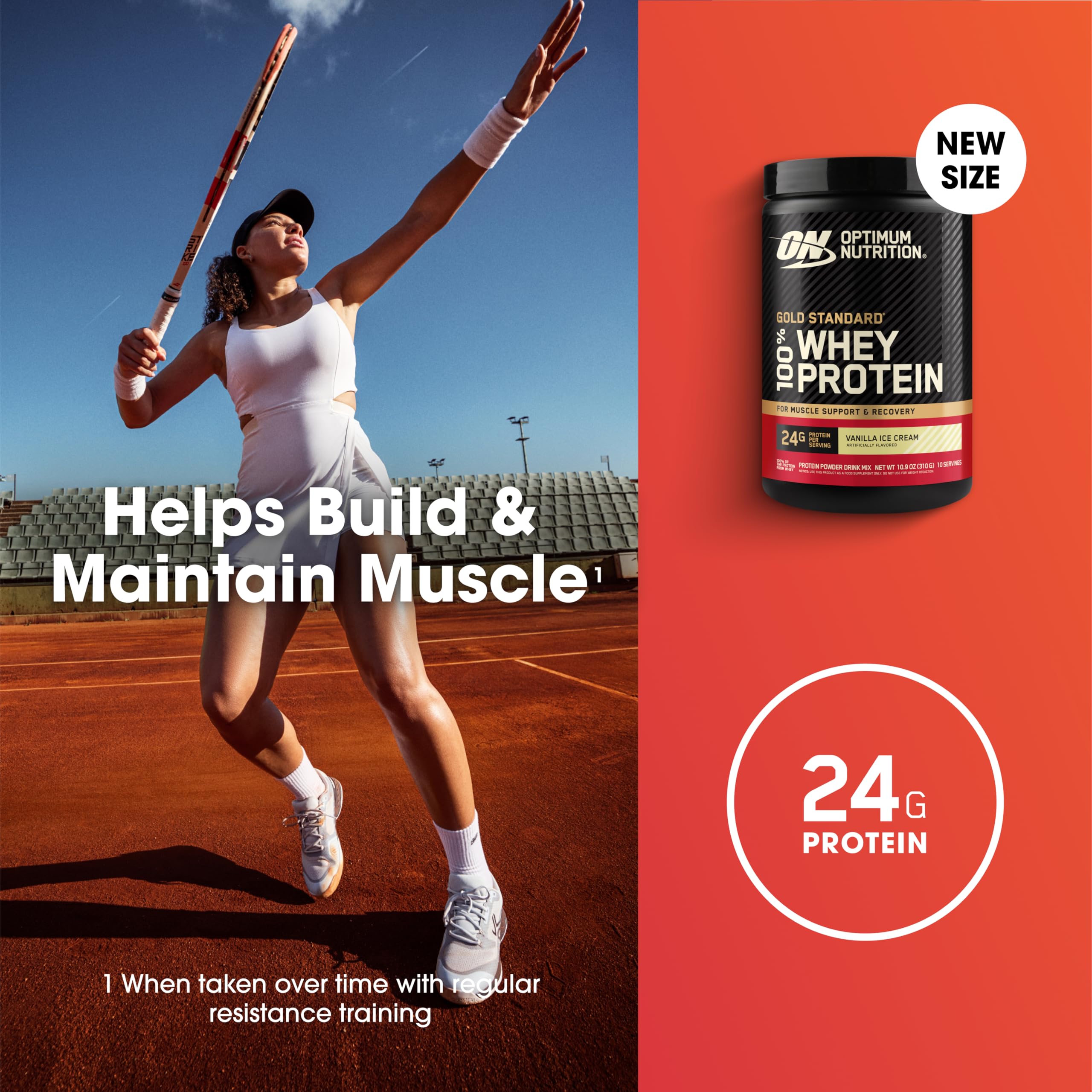 Whey Protein Powder Vanilla Ice Cream 100% Whey 0.68 lb