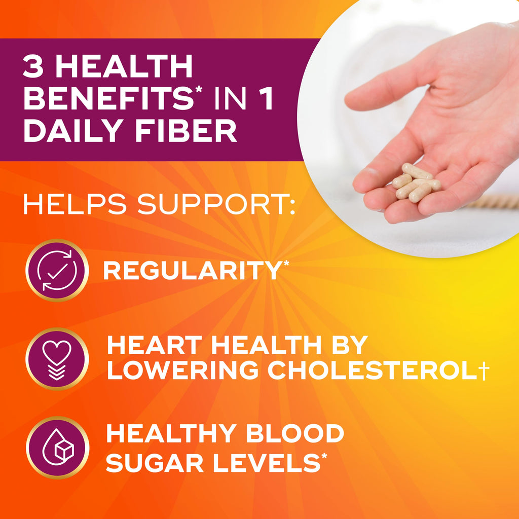 Psyllium Husk Fiber Capsules – Digestive Support, 300 Count
