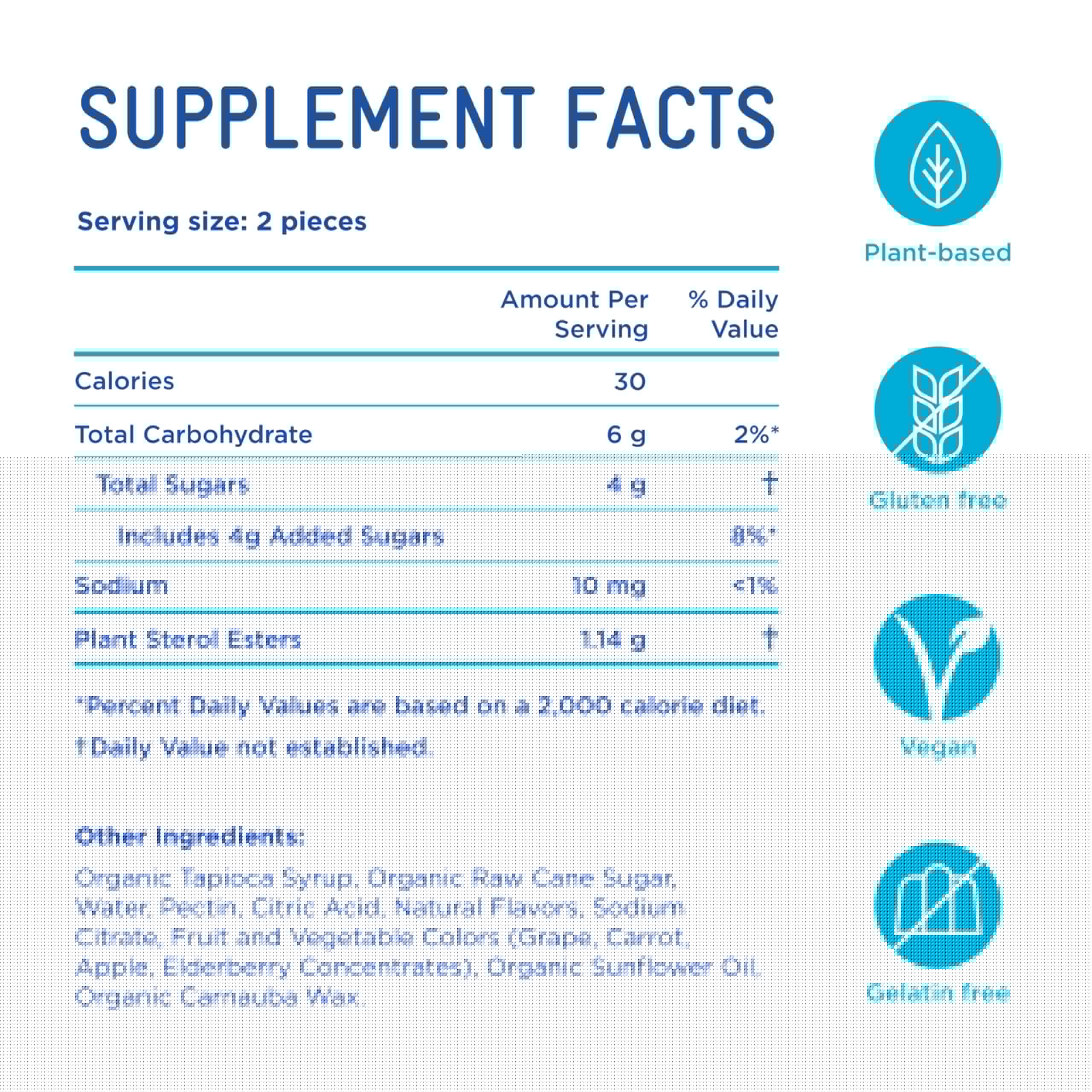 Cholesterol Support Gummies with Plant Sterols for Heart Health 120 Ct