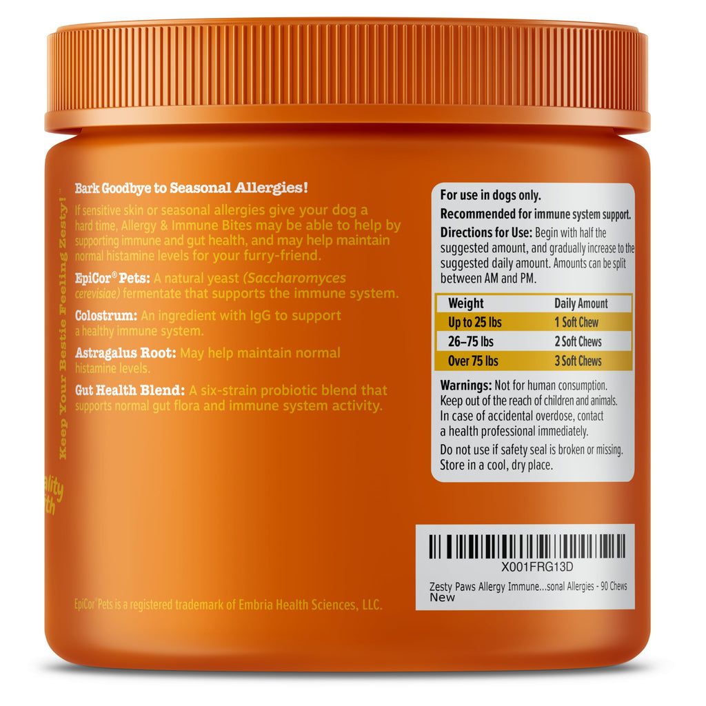 Allergy Relief Probiotic Chews for Dogs – Itchy Skin & Ears 90ct