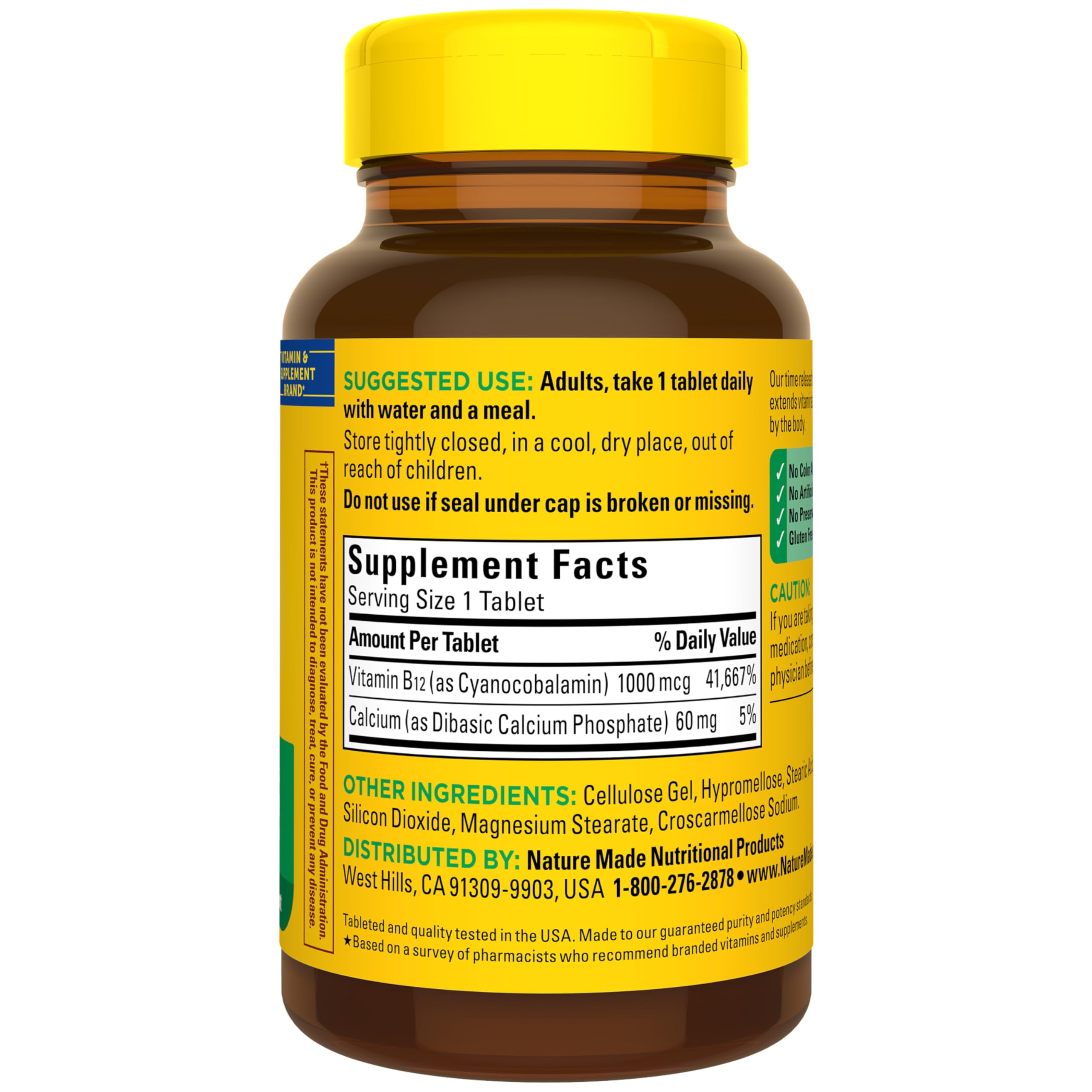 Vitamin B12 1000 mcg Tablets – Energy Metabolism Support, 160 Ct