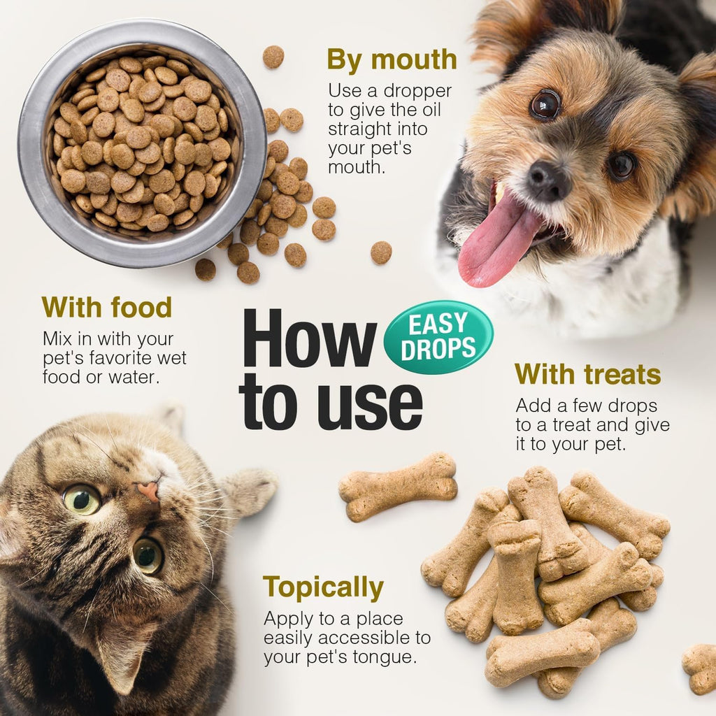Hemp Oil Drops for Dogs & Cats – Anxiety, Joint & Calm Support