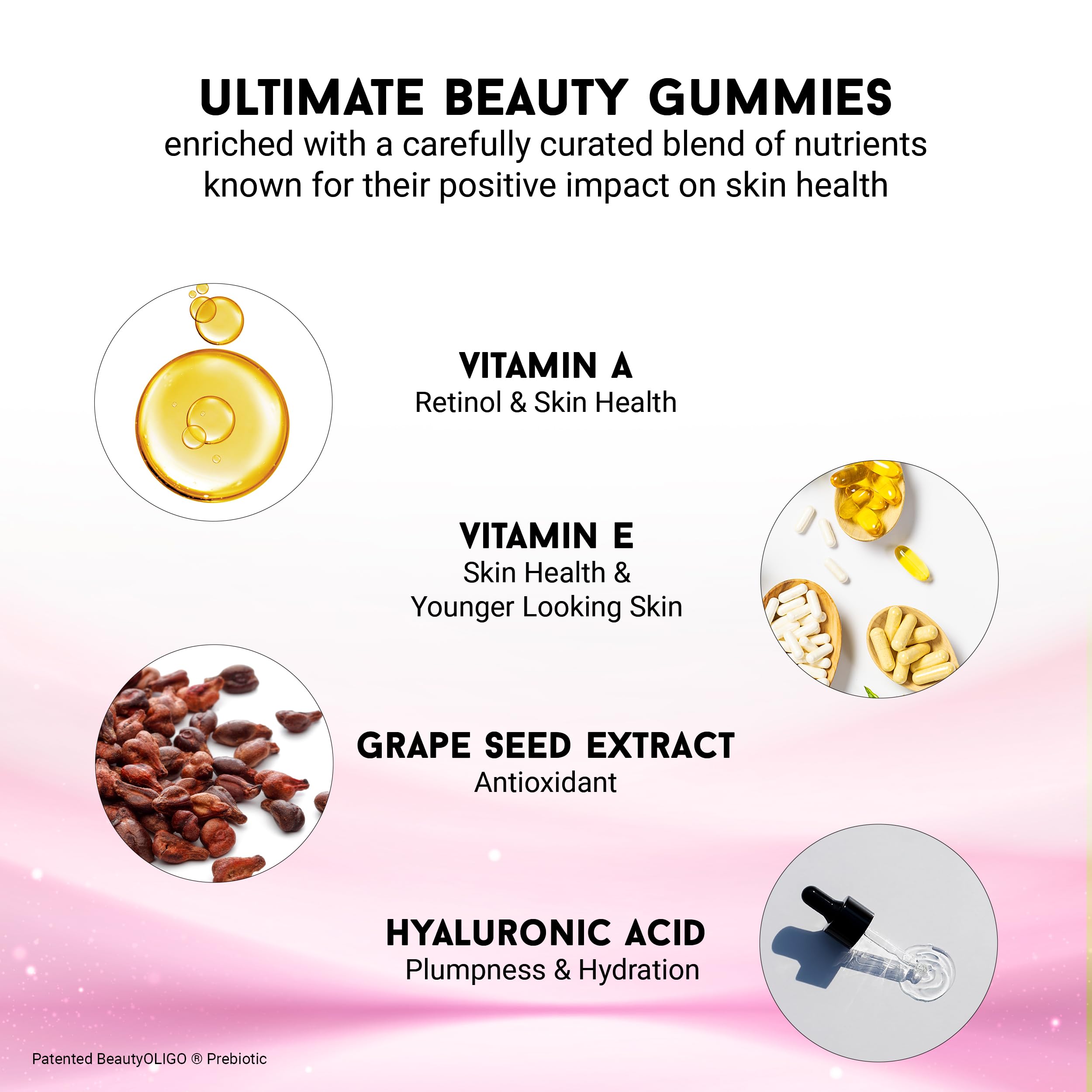 Beauty Gummies Skin Hydration Tone Support 180 Count